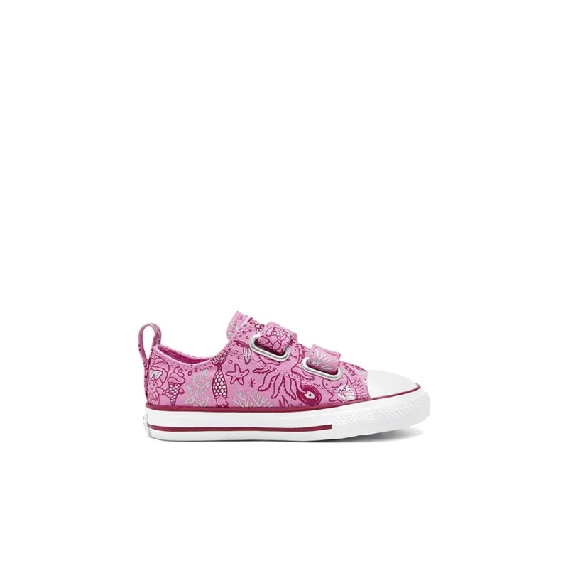 Baby Converse Chuck Taylor All Star Underwater Party Easy-On Non-slip Lightweight Low-Top Toddler Shoes Pink-1