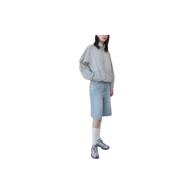 LOW CLASSIC Lc Collection BACK POCKET NYLON JACKET Jackets Coats Women's GREY/Gray-2