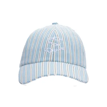 GOOD FOR NOTHING Cotton Baseball Caps Unisex Blue Stripes