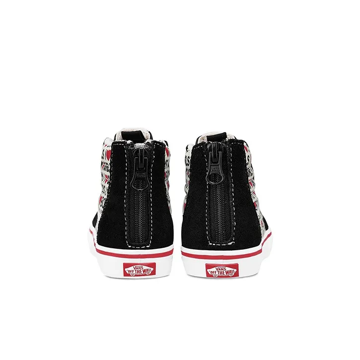 Vans Sk8-Hi Zip Toddler 'I Heart Print'-4