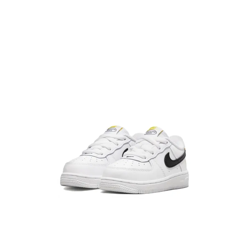 Nike Air Force 1 LV8 Anti Slip Wear Resistant Low Top Skateboard Shoes White Black Yellow Infant And Toddler-2