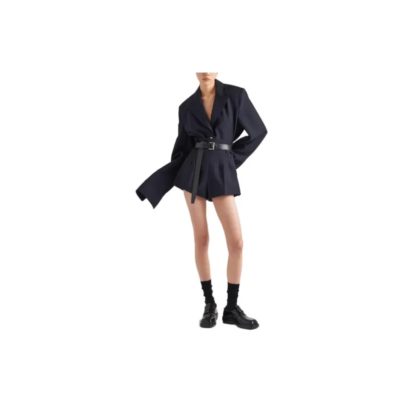 PRADA Jackets Coats Women's Marine Blue-1