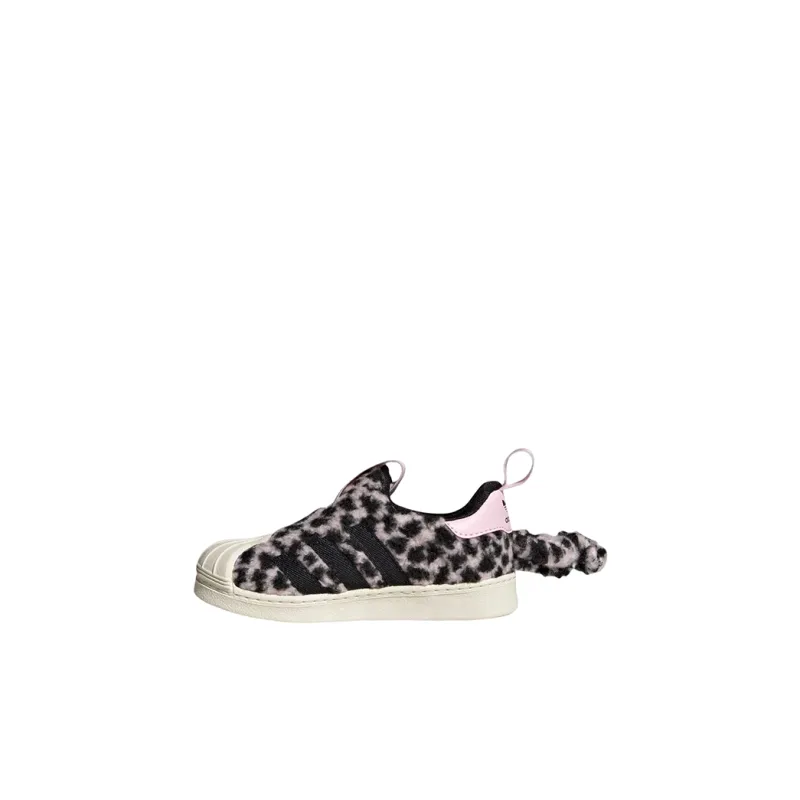 Adidas Originals SST 360 Anti Slip Wear Resistant Low Top Skateboard Shoes Pink Black Baby-0