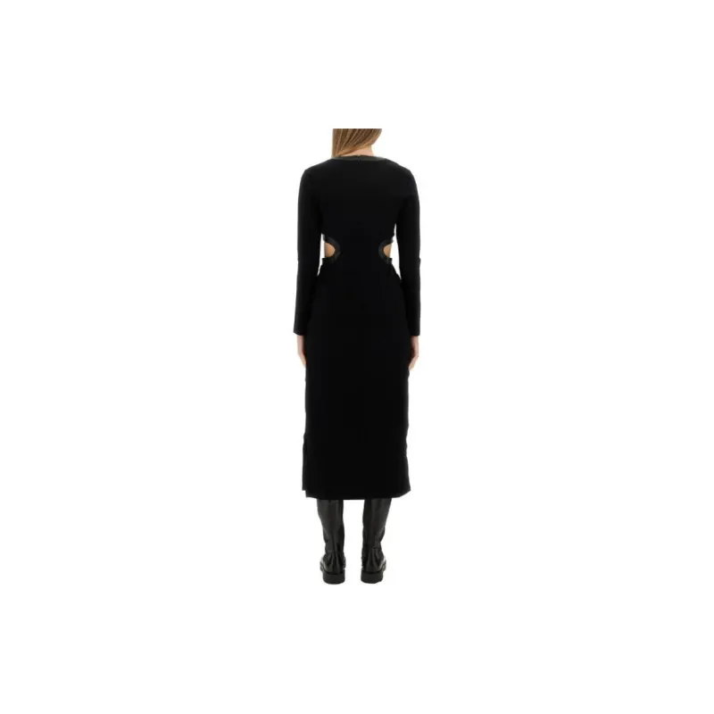 Staud Dolce Cut-Out Long Sleeved Midi Dress-2