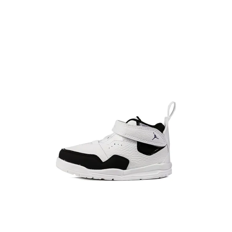 Jordan Courtside 23 Slip Resistant Shock Absorbers Mid Top Toddler Shoes White Black Infant And Toddler-0