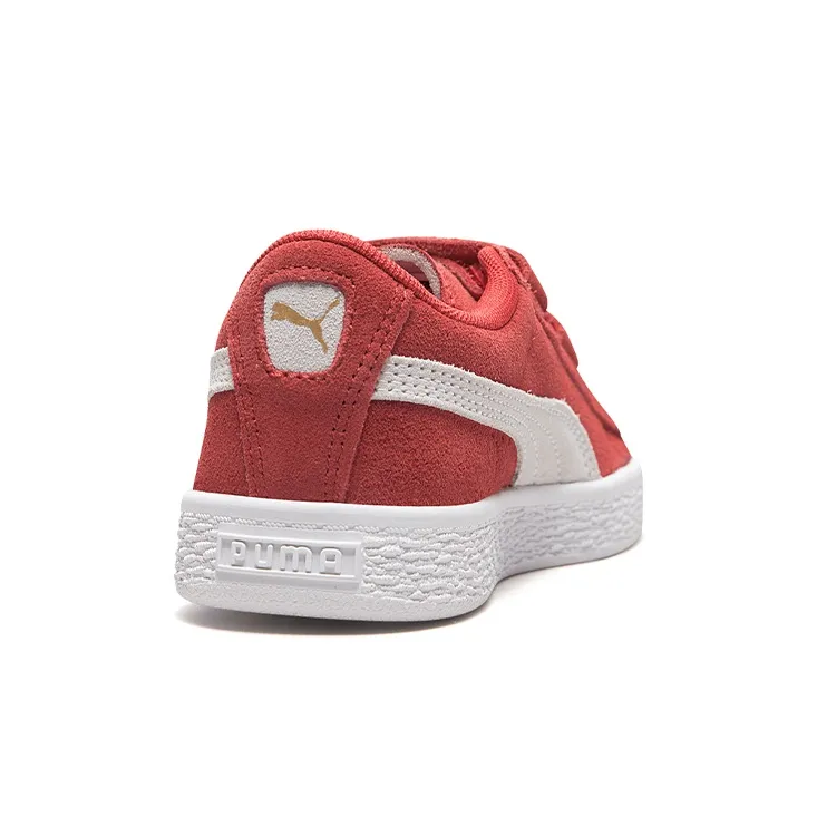 PUMA Suede 2 Straps Low Top Kids' Skateboarding Shoes Red White Children Aged 3 7 Years Old-4
