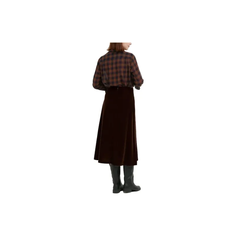 UNIQLO Casual Long Skirts Women's Dark Umber-2