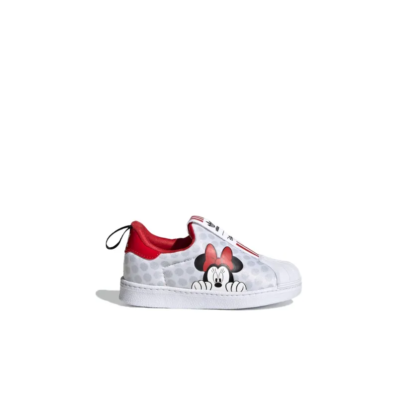 Adidas Originals SUPERSTAR Breathable Low Top Toddler Shoes White Red Infant And Toddler-1