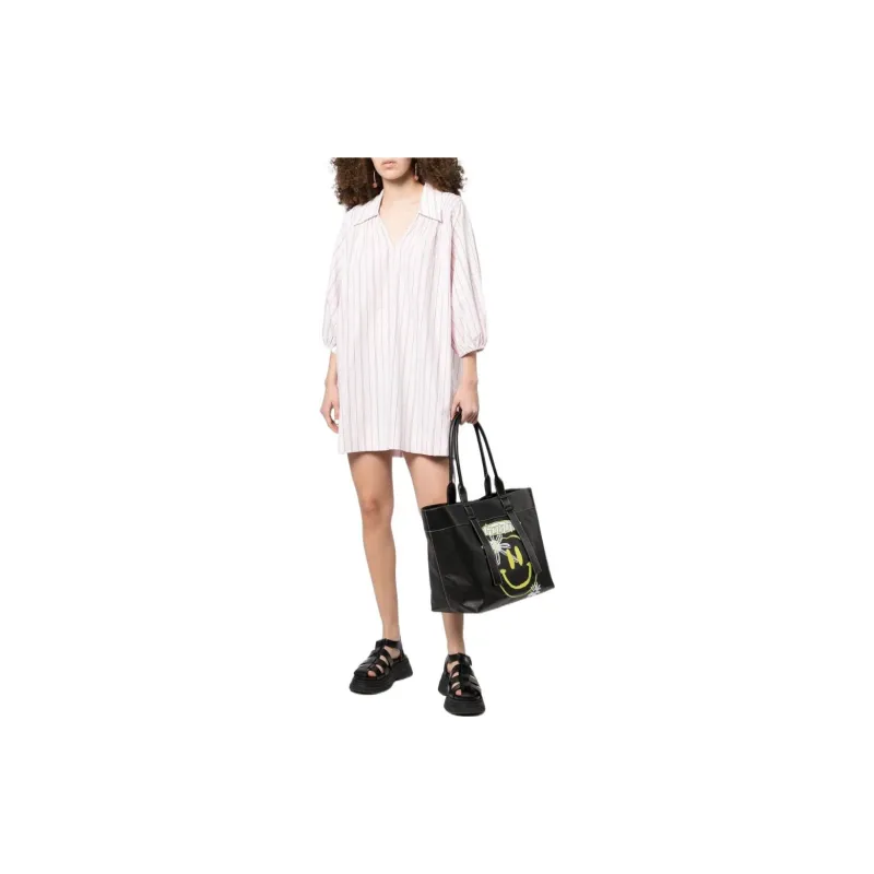 GANNI Striped Mini Shirt Dress-2