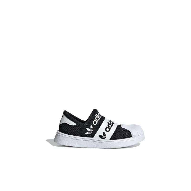 Adidas Originals Abrasion Resistant Low Top Skateboard Shoes Black White Infant And Toddler-1