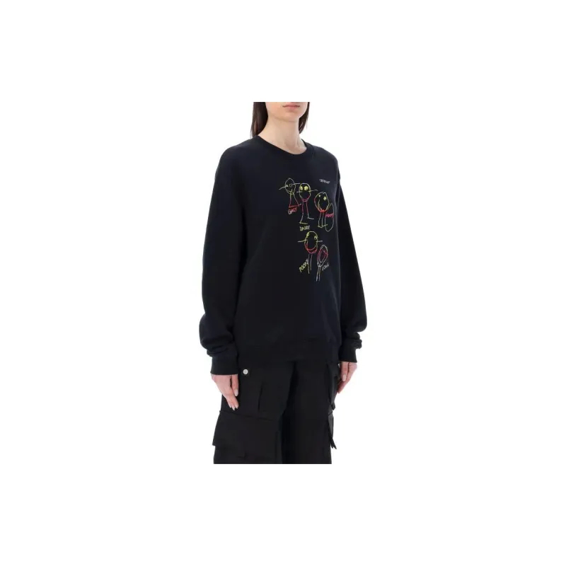 OFF WHITE Graphic print Cotton Sweatshirt-3