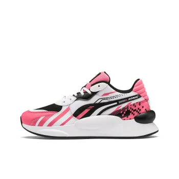 SONIC x PUMA RS 9.8 Low Top Kids Lifestyle Shoes Black Pink White Teenagers