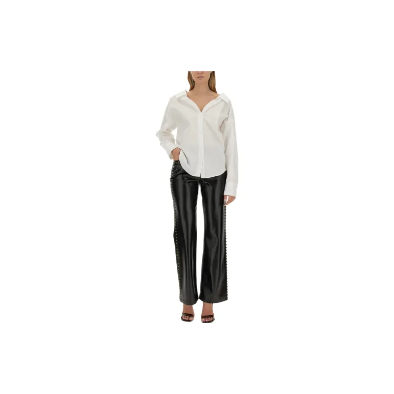 MOSCHINO Jeans Stud Detailed Wide Leg Trousers-3