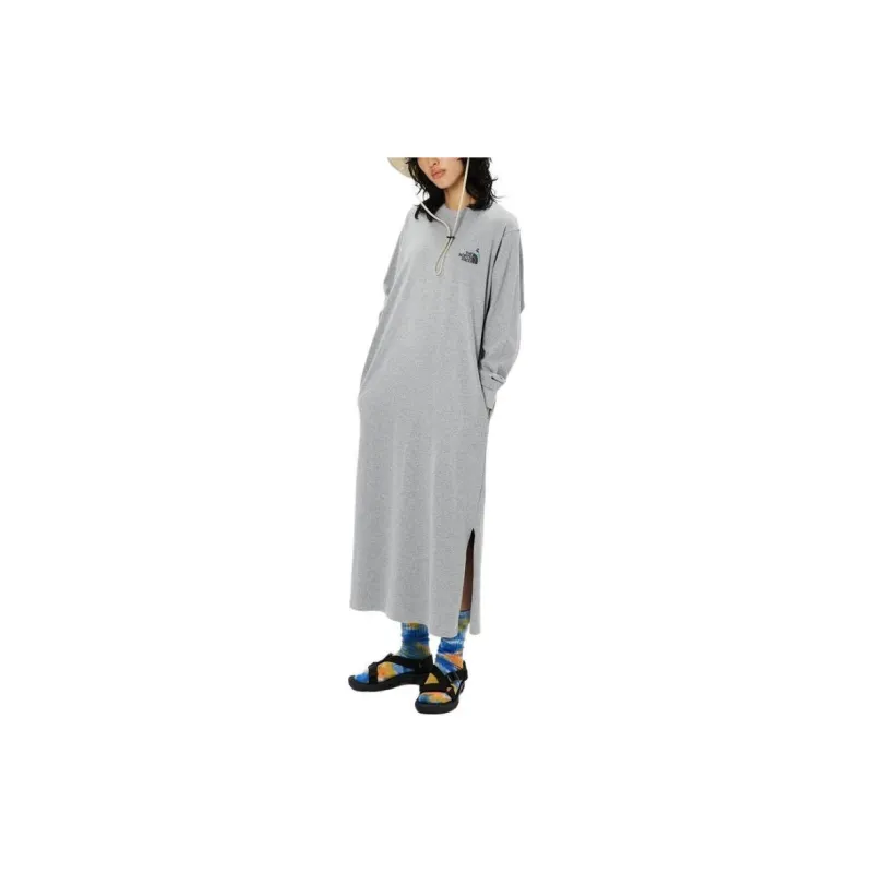THE NORTH FACE Long Sleeved Dresses Women's Gray-4