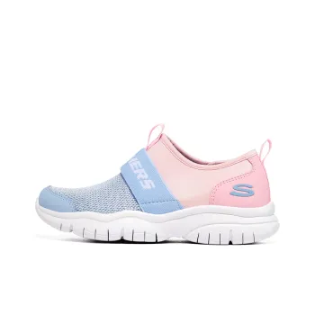 Skechers Go Fle Slip Resistant Cushioning Abrasion Resistant Low Top Kids Lifestyle Shoes Pink Blue Teenagers