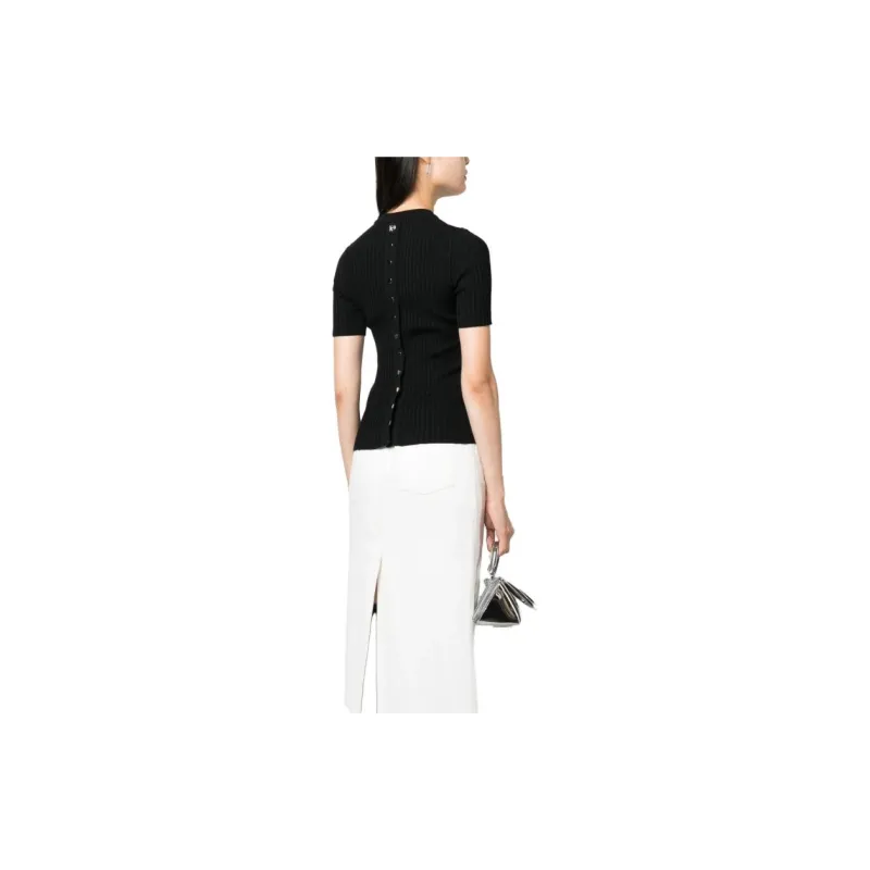 Rabanne Ribbed knit Wool blend Top-2