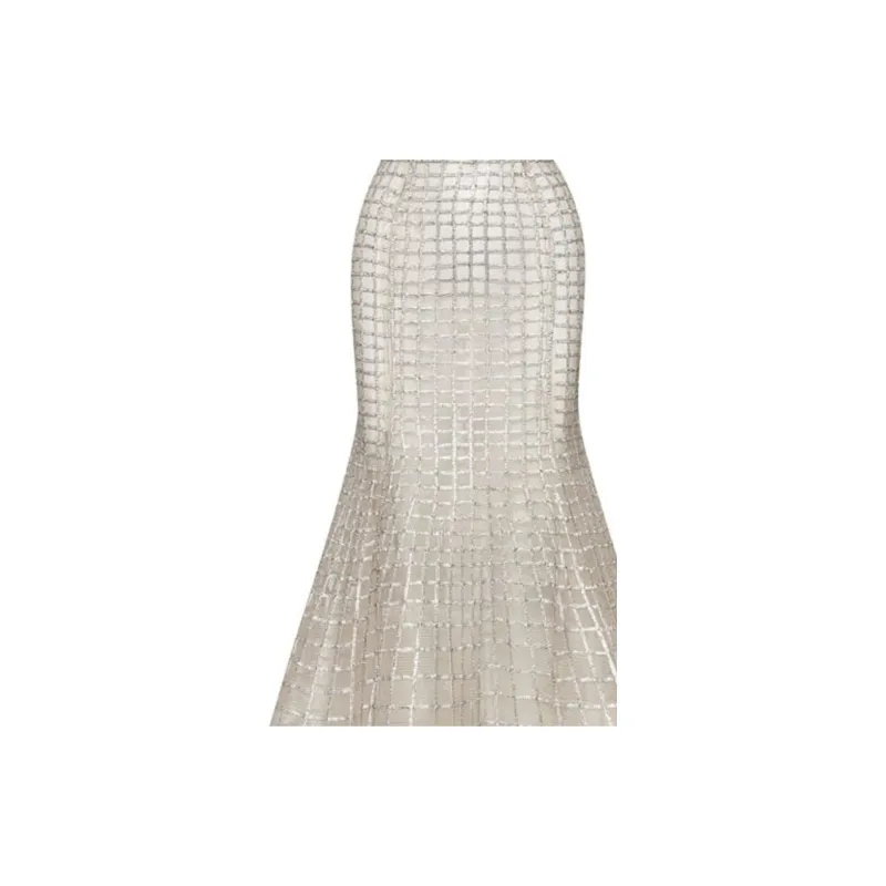 Oscar De La Renta Crystal-grid Embroidered Trumpet Dress-1