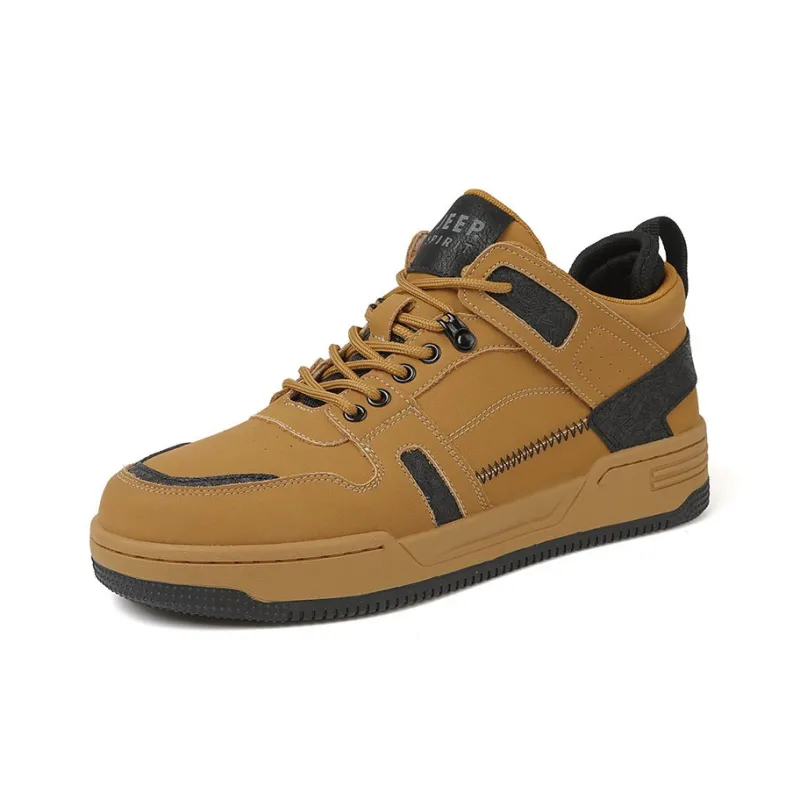 JEEP SPIRIT Skateboard Shoes Men Mid Top Sunrise Yellow-2