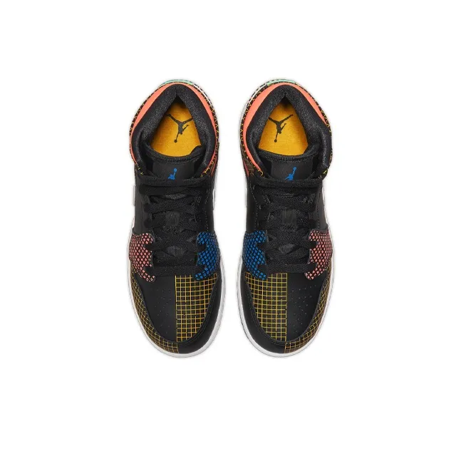 Jordan 1 Mid MMD Multi Color Grid GS-3