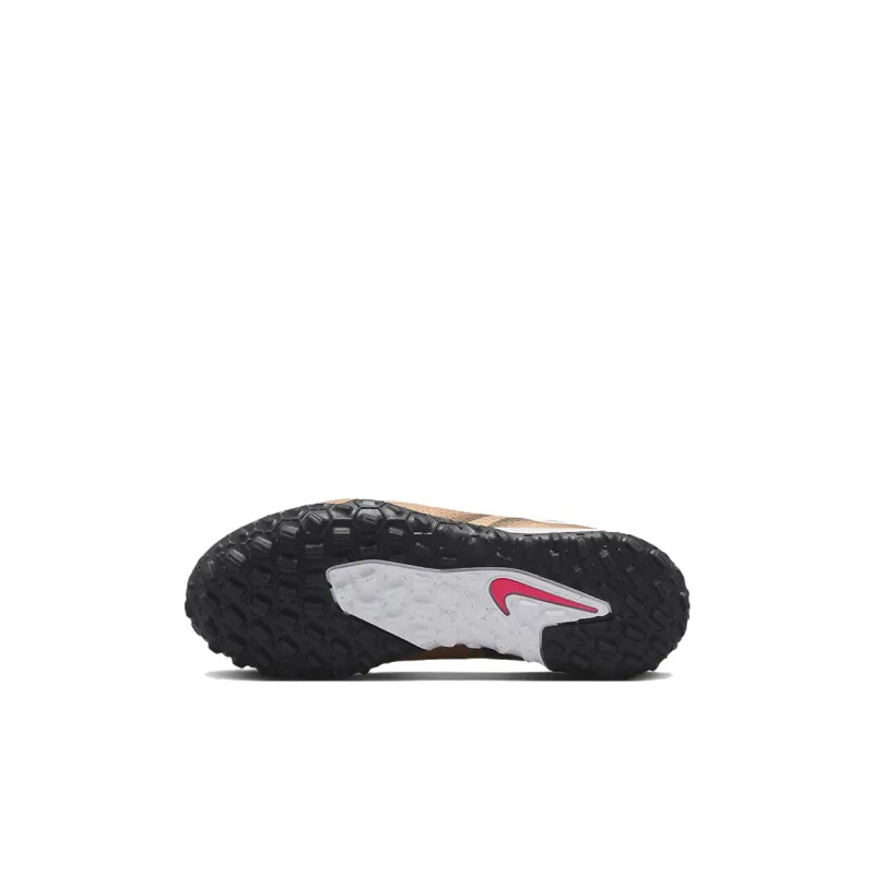 Nike Phantom GT Jr. Academy TF Low Top Grassland, Kids' Soccer Shoes Black Gold Kids'-5