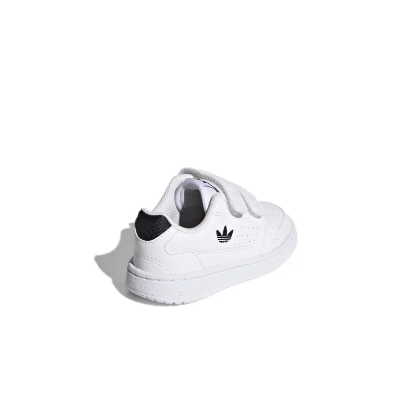 Adidas Originals NY 90 Abrasion Resistant Low Top Casual Shoes White Black Infant And Toddler-3