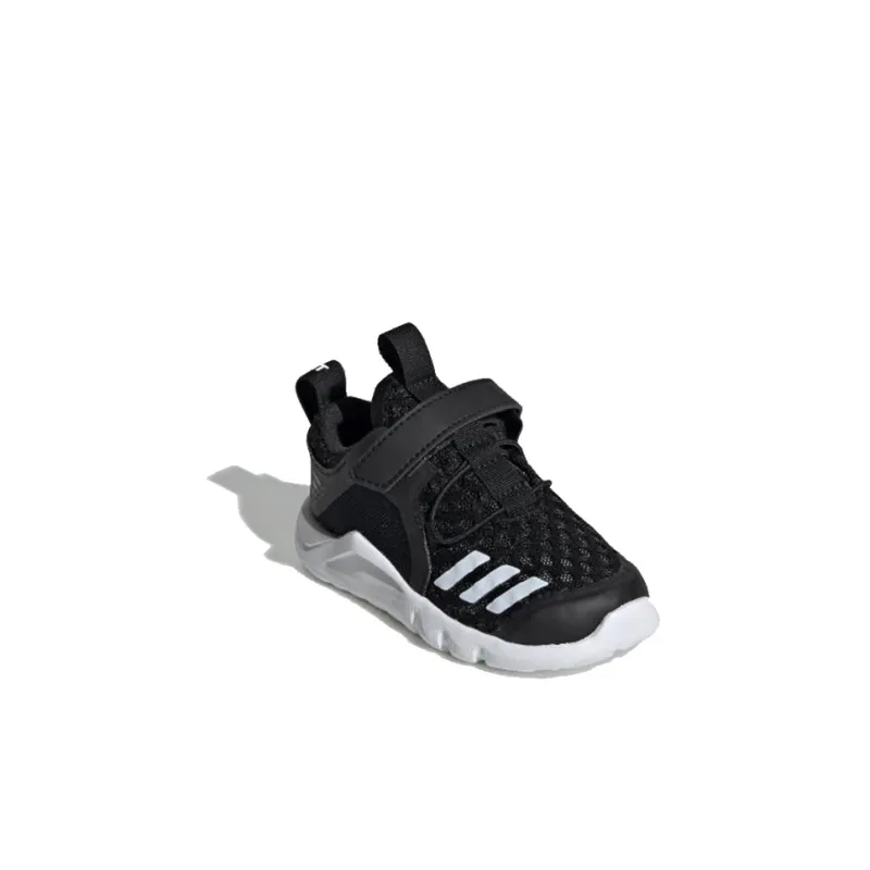 Adidas Rapidafle Durable Breathable Low-Top Toddler Shoes Black White Infant And Toddler-2