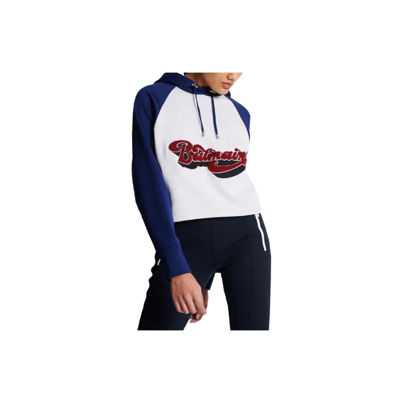 BALMAIN 70s Cropped Hoodie-5