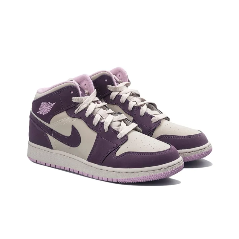 Jordan 1 Retro Mid GS Pro Purple-2