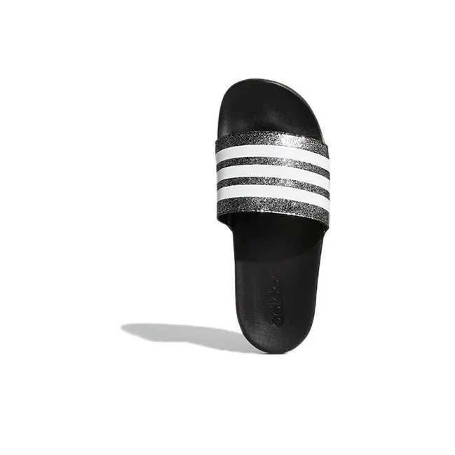 Adidas Abrasion Resistant Low Top Kids' Slippers Black White Kids'-4
