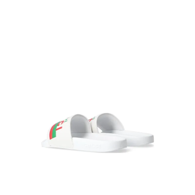 GUCCI "Original GUCCI" Slide White Green Red Kids-2