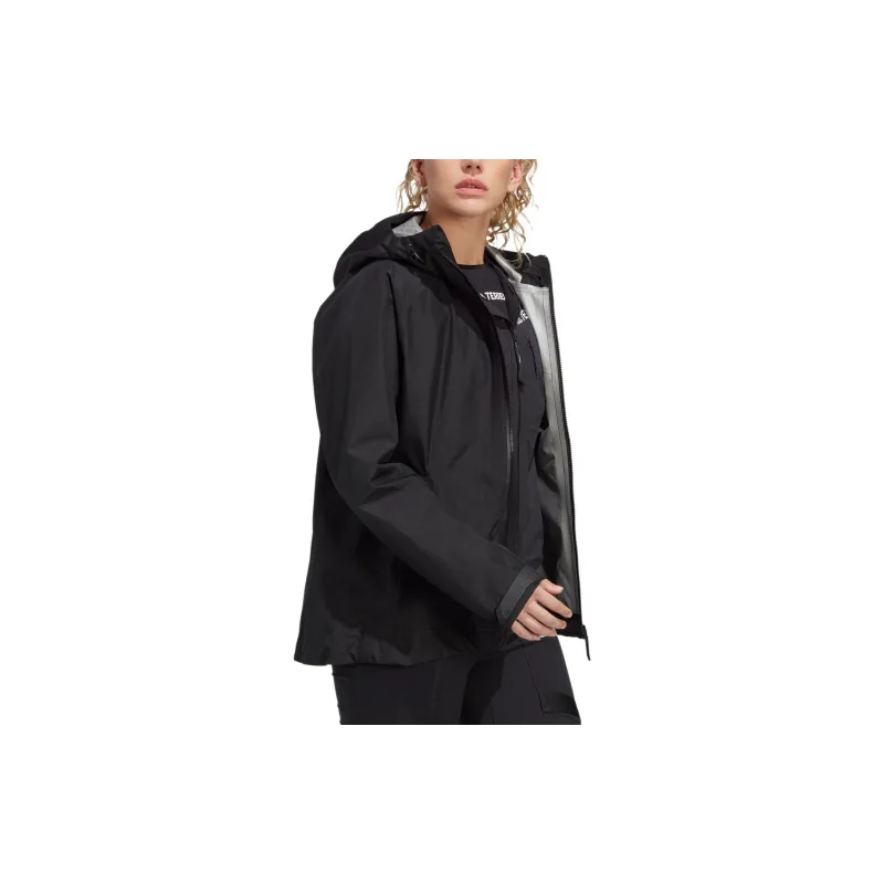 Adidas Waterproof And Windproof Windbreaker Jacket Women's Black-3