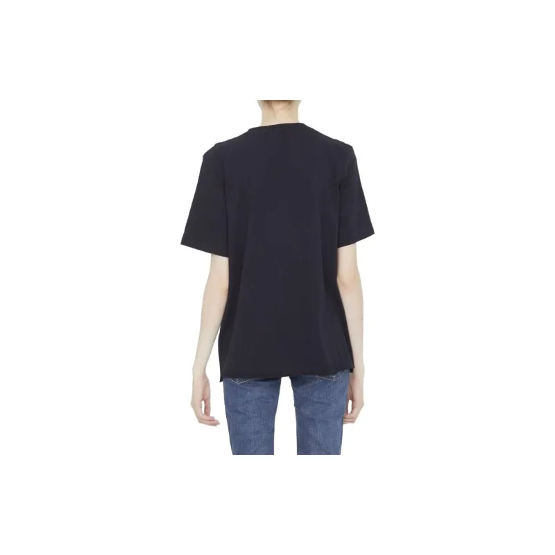 SAINT LAURENT Logo embroidered Cotton T shirt-3