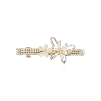 Yiru Artificial Glass Cat Eye Hair Clips Women's