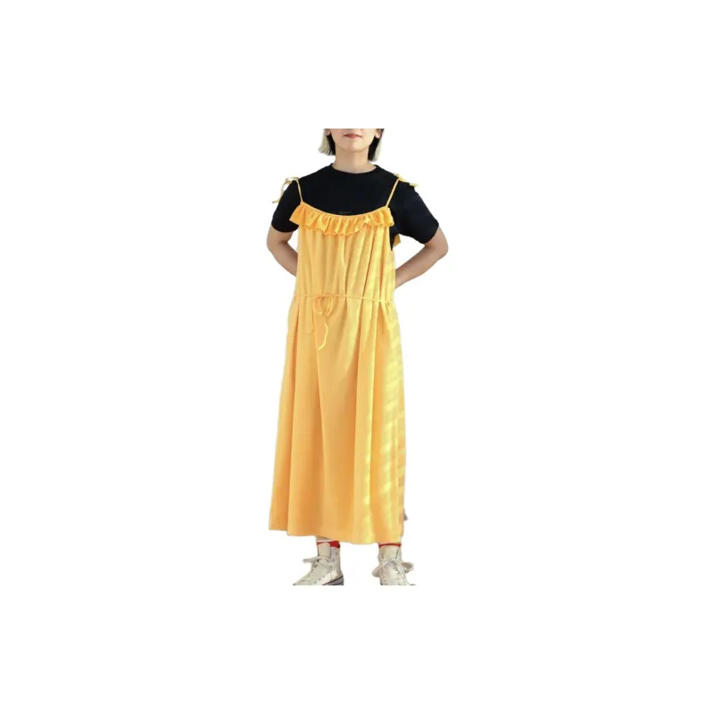 Beams Slip Dresses Women's Yellow-2