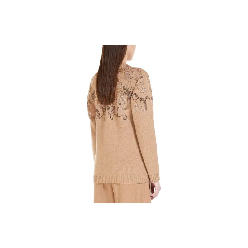 MaxMara Sweater Women's Brown Yellow-2