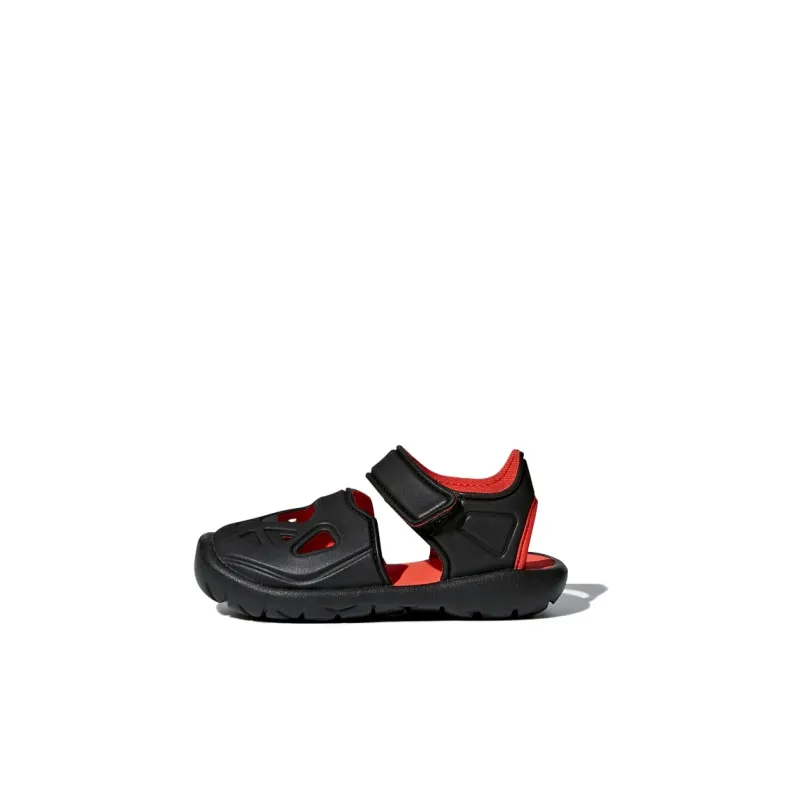 Adidas Neo Fortaswim Low Top Toddler Shoes Black Red Infant And Toddler-0
