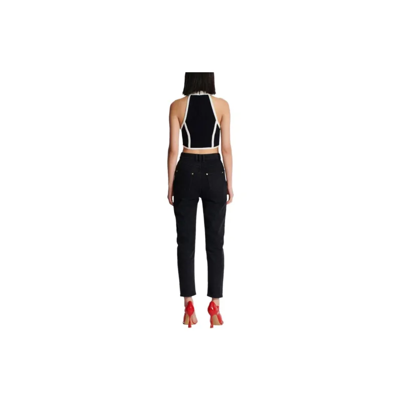 BALMAIN Two Toned Cropped Top-3