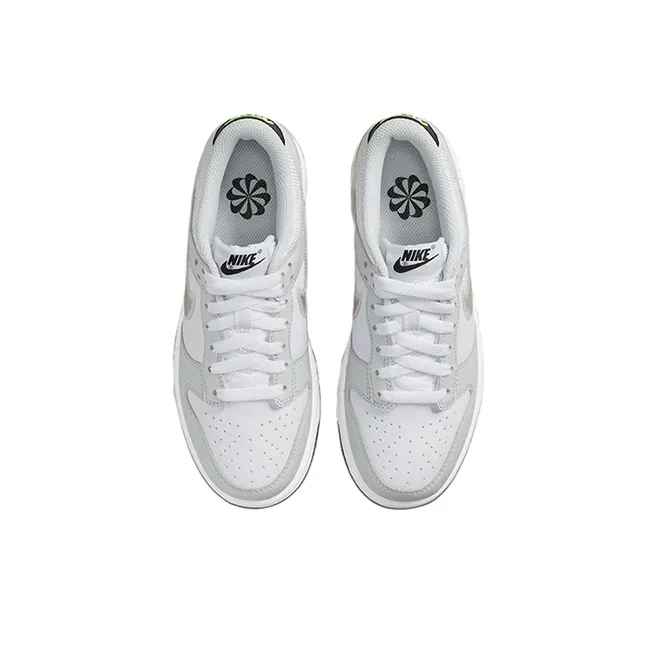 Nike Dunk Low Glitch Swoosh White Grey GS-3