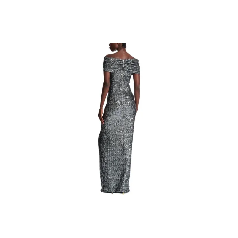 BALMAIN Sleeveless Dress Women's Silver-3