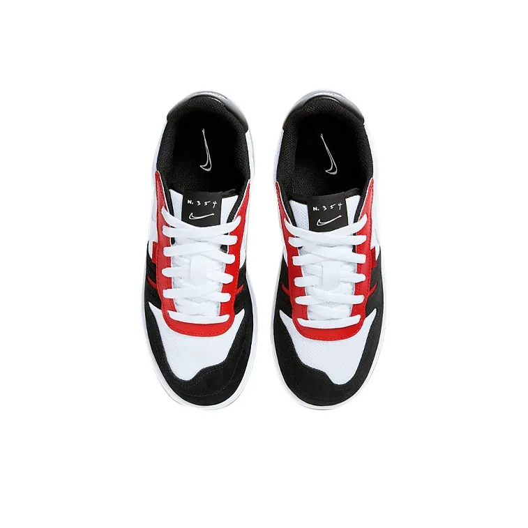Nike Squash Type Slip Resistant Shock Absorbers Low Top Kids' Skateboarding Shoes Red White Teenagers-3