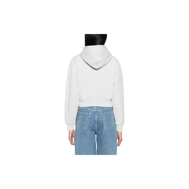 SPORTY & RICH Slogan print Mélange effect Hoodie-2