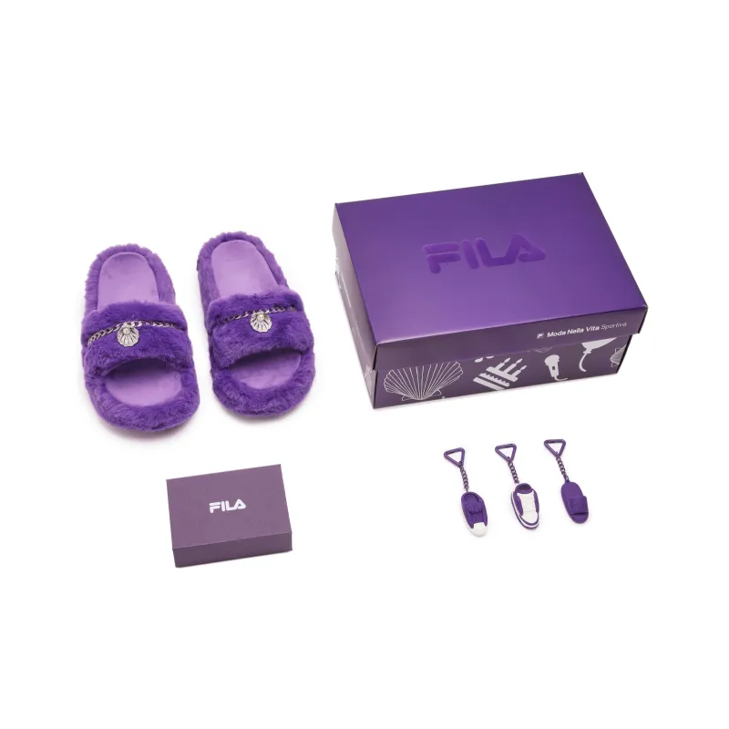 FILA Slip Resistant Slide Slippers Women's Thousand Gold Purple-0