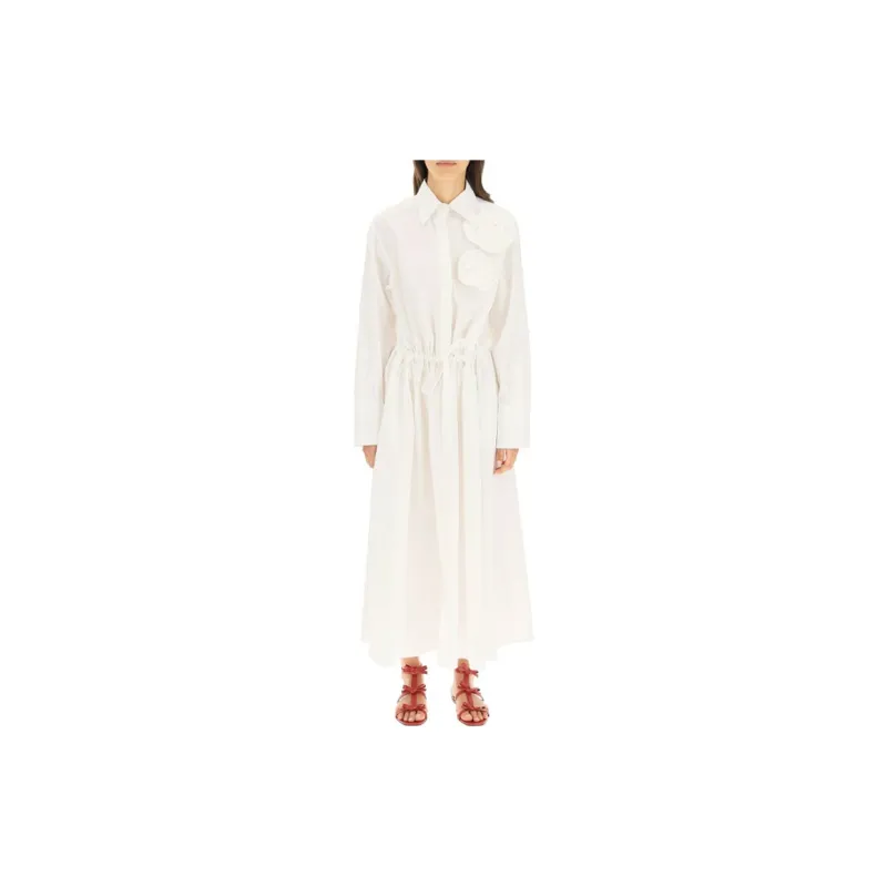 Valentino Long-Sleeved Dresses Women's White-1