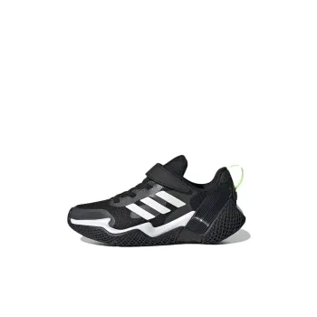 Adidas 4Uture Runner Sport K Anti Slip And Wear Resistant Breathable Low Top Running Shoes Black White Kids'