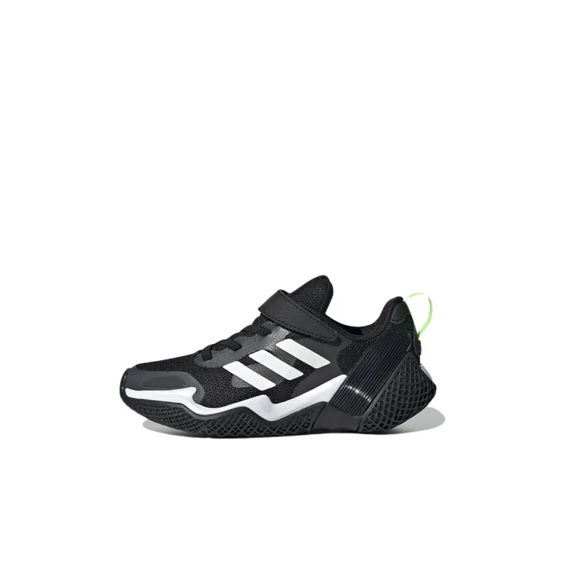 Adidas 4Uture Runner Sport K Slip Resistant, Abrasion Resistant, Breathable Low Top Running Shoes Black White Kids'-0