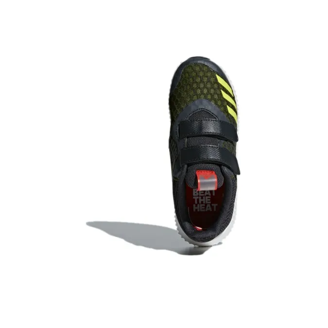 Adidas Fortarun Cool Cf K Wide Breathable Low Top Kids' Running Shoes Black Yellow Kids'-4