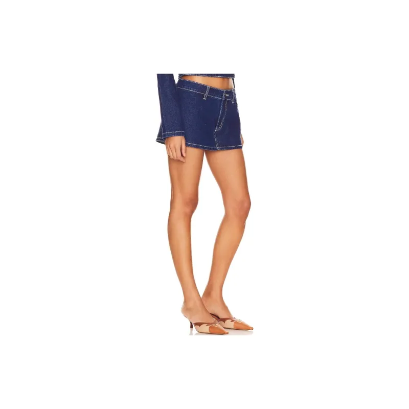 Lioness SS24 Denim Short Skirts Women's Blue Denim-3