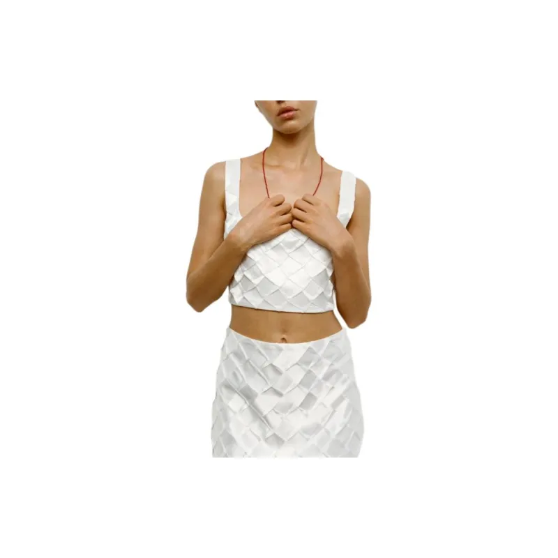 ZARA Tank Tops Women's White-2