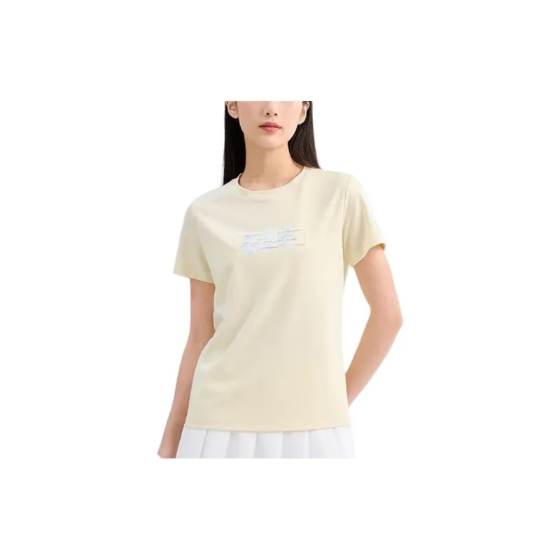 Anta Variety Training Collection Regular T Shirt Women's Gardenia Yellow-2