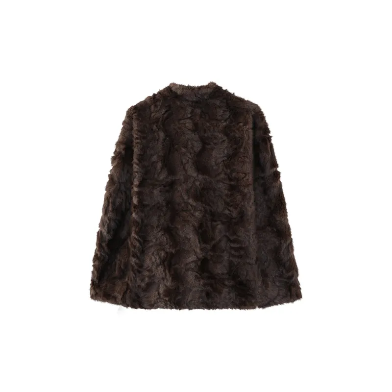 THE SEA LIFE Velvet feel Coat Women's Dark Chestnut-1